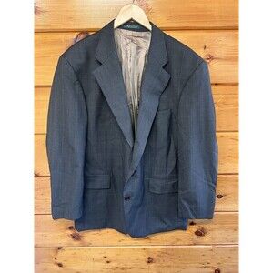 44R Lauren Ralph Lauren Sport Coat Men’s Gray Plaid Houndstooth Wool Jacket